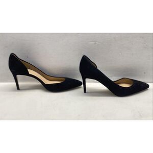 J. Crew Made in Italy Women's "Lucie" Black Suede Pumps Heels Size 7.5